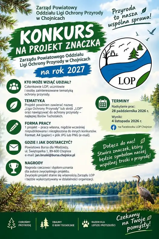 Konkurs na projekt znaczka Ligi Ochrony Przyrody – zgłoszenia do 28 października
