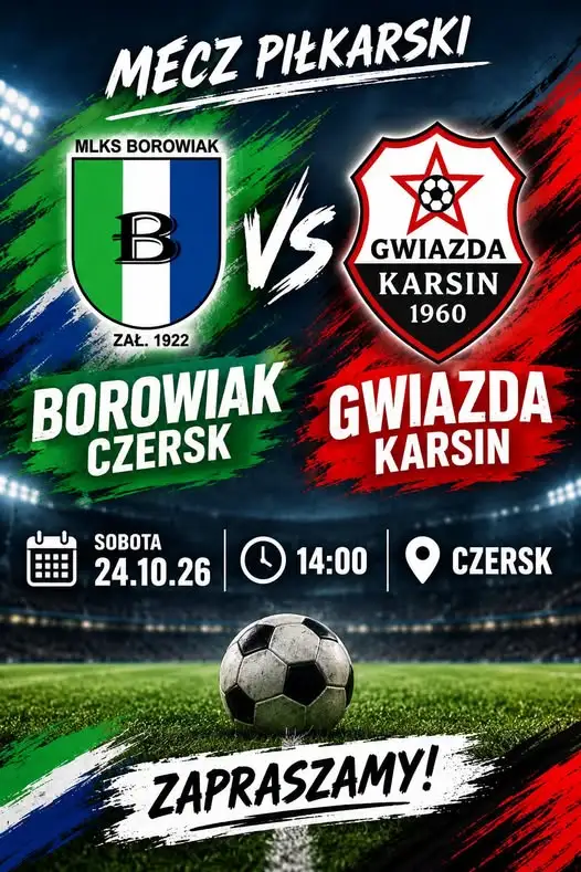 Borowiak Czersk kontra Gwiazda Karsin – derby regionów już w sobotę