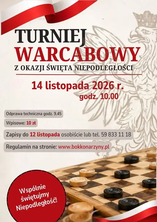 Turniej Warcabowy w Konarzynach z okazji Święta Niepodległości