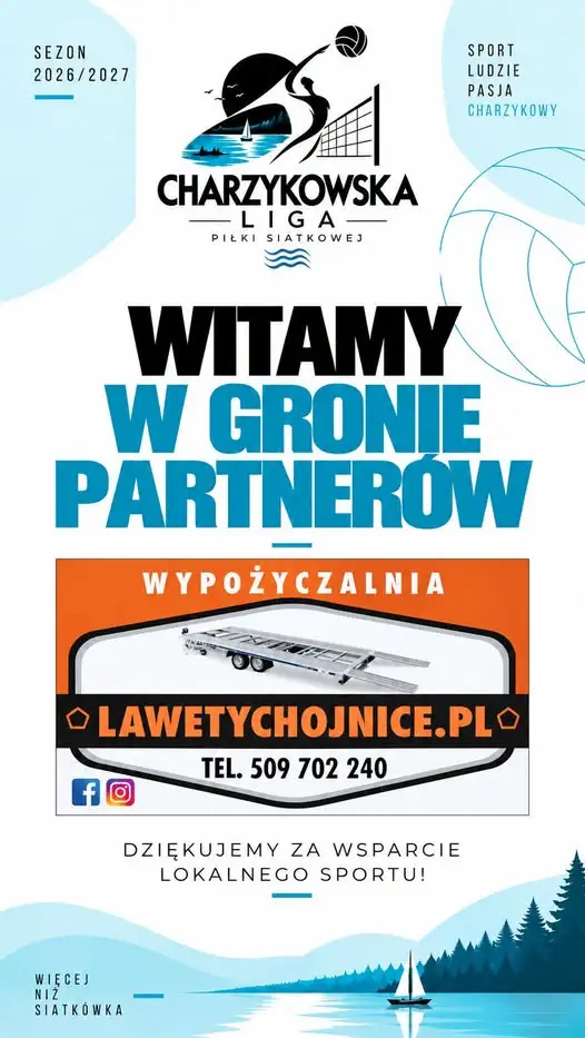LawetyChojnice.pl partnerem Charzykowskiej Ligi Piłki Siatkowej