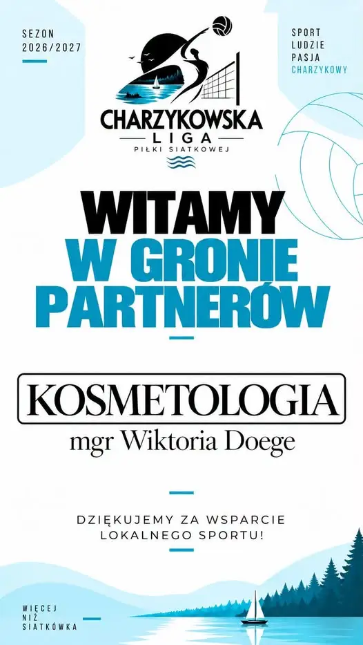 Nowy partner Charzykowskiej Ligi Piłki Siatkowej – Kosmetologia mgr Wiktoria Doege
