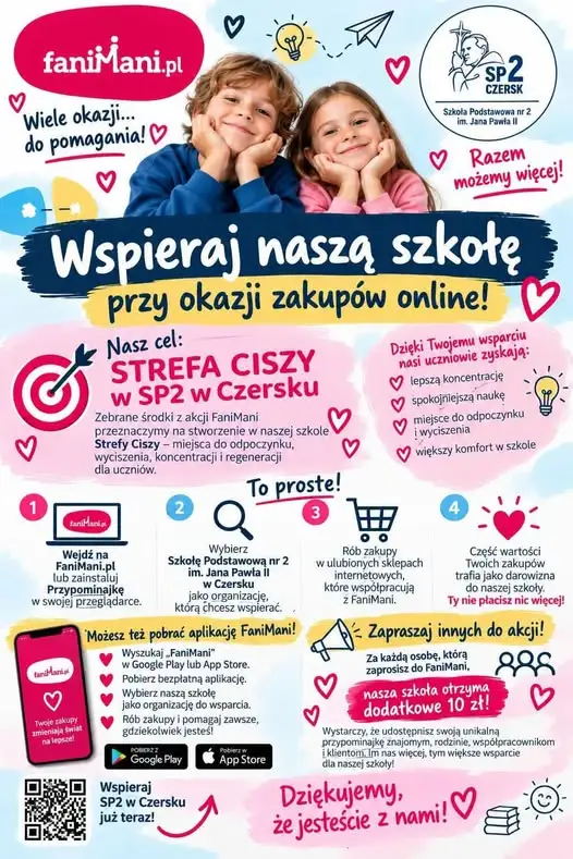 FaniMani – prosty sposób, by wspierać Szkołę Podstawową nr 2 w Czersku przy zakupach online